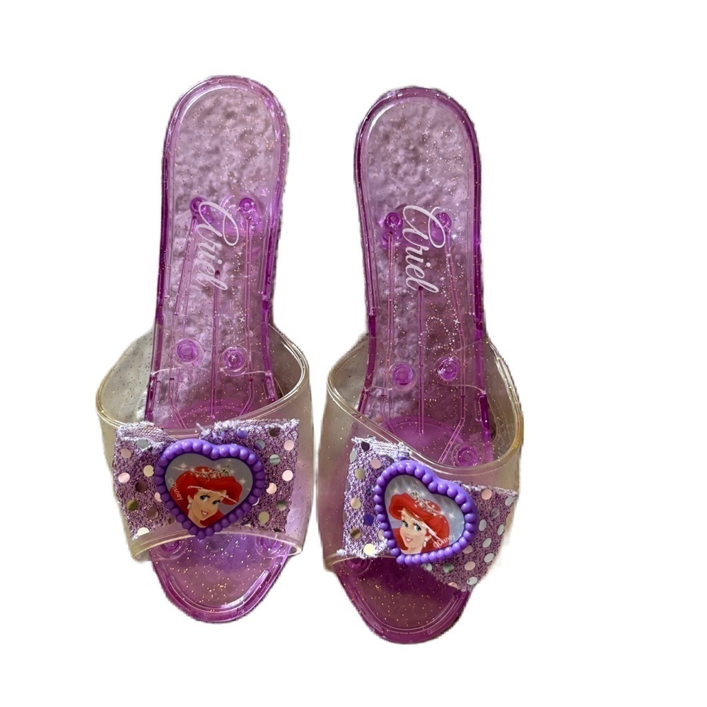 Disney Ariel Little Mermaid Dress Up Play Purple Glitter Heels Shoes